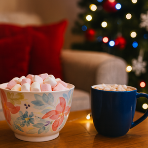 Korongozott, pasztell virágmintával díszített kerámia tál   - otthon & életmód - dekoráció - asztal és polc dekoráció - dekorációs tál, tartó - Meska.hu