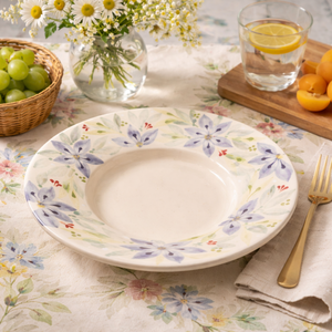 Korongozott kerámia kistányér - Virágmintával - otthon & életmód - konyhafelszerelés, tálalás - tálalás - tányér- és poháralátét - Meska.hu