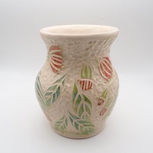 Krámia váza festett és metszett mintával , Otthon & Életmód, Dekoráció, Asztal és polc dekoráció, Dekorációs tál, tartó, , MESKA