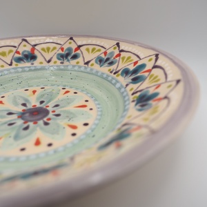 Kézzel készült kerámia tányér - otthon & életmód - konyhafelszerelés, tálalás - tálalás - tányér- és poháralátét - Meska.hu