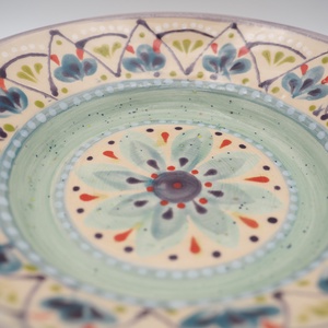 Kézzel készült kerámia tányér - otthon & életmód - konyhafelszerelés, tálalás - tálalás - tányér- és poháralátét - Meska.hu