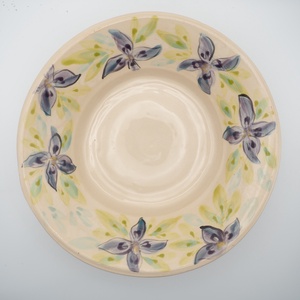 Kerámia mélytányér � lila virágmintával, Otthon & Életmód, Konyhafelszerelés, tálalás, Tálalás, Tányér- és poháralátét, Agyagozás, MESKA