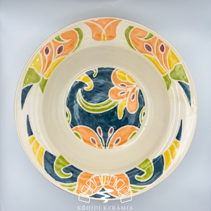 Kerámia tányér � virág mintával, Otthon & Életmód, Konyhafelszerelés, tálalás, Tálalás, Tányér- és poháralátét, Agyagozás, MESKA