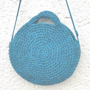 Egyedi nagy kerek pakolós crossbody horgolt táska - kisherceg design, Táska & Tok, Kézitáska & válltáska, Válltáska, Horgolás, Kötés, MESKA