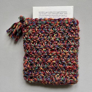 Egyedi vidám, színes, vastag horgolt könyvtok - tablettok, Ebooktok, Kindle - Kisherceg design - táska & tok - ebook & tablet tok - Meska.hu