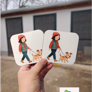 Kutya-macska memória  - játék & sport - készségfejlesztő és logikai játék - memória játékok - Meska.hu