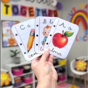 Magyar ábécé kártyacsomag  - játék & sport - készségfejlesztő és logikai játék - oktató játékok - Meska.hu