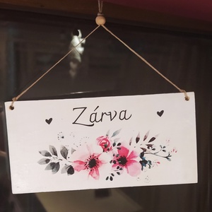 Nyitva-zárva tábla, helyiség jelölő tábla - otthon & életmód - dekoráció - Meska.hu