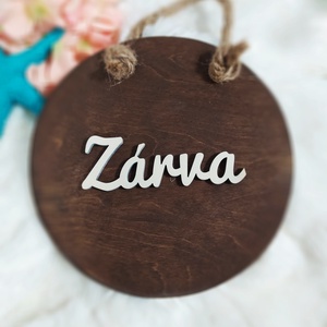 Nyitva-zárva tábla fa - otthon & életmód - dekoráció - ajtó- és ablak dekoráció - ajtódísz & kopogtató - Meska.hu
