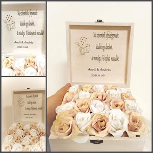 Szülőköszöntő ajándék virág doboz - esküvő - emlék & ajándék - szülőköszöntő ajándék - Meska.hu