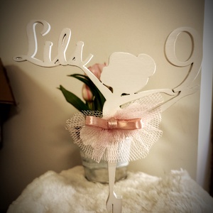 Balerina születésnapi tortadísz - otthon & életmód - konyhafelszerelés, tálalás - sütés, főzés - sütidísz - Meska.hu