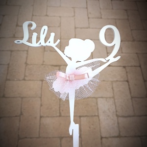 Balerina születésnapi tortadísz - otthon & életmód - konyhafelszerelés, tálalás - sütés, főzés - sütidísz - Meska.hu