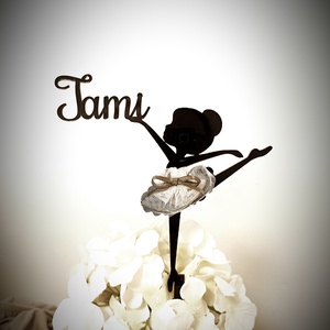 Balerina születésnapi tortadísz - otthon & életmód - konyhafelszerelés, tálalás - sütés, főzés - sütidísz - Meska.hu