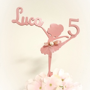 Balerina születésnapi tortadísz - otthon & életmód - konyhafelszerelés, tálalás - sütés, főzés - sütidísz - Meska.hu