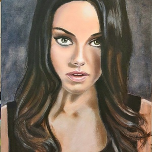Mila Kunis portré, Művészet, Portré & Karikatúra, Portré, Festészet, MESKA