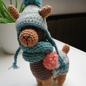 Lám a horgolt LÁMA amigurumi barna - játék & sport - plüssállat & játékfigura - láma - Meska.hu