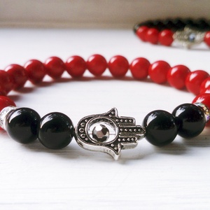 Rossz hangulat, csüggedés ellen - jáde, ónix karkötő -  - Meska.hu