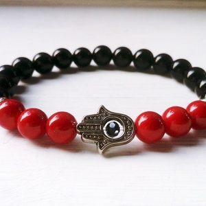 Rossz hangulat, csüggedés ellen - jáde, ónix karkötő -  - Meska.hu