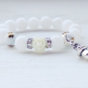 Keresztelő ékszer - jáde - ékszer - karkötő - bogyós karkötő - Meska.hu