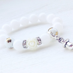 Keresztelő ékszer - jáde - ékszer - karkötő - bogyós karkötő - Meska.hu