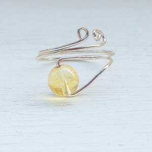 Citrin - a gazdagság köve - ékszer - gyűrű - szoliter gyűrű - Meska.hu