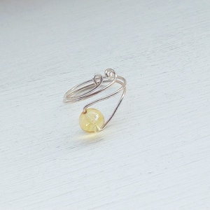 Citrin - a gazdagság köve - ékszer - gyűrű - szoliter gyűrű - Meska.hu