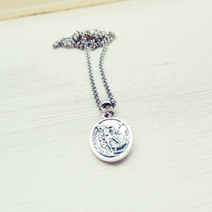 Mihály arkangyal amulett nemesacél láncon - Meska.hu