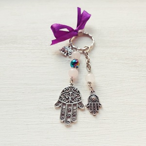 Hamsa védelmező amulett - táska & tok - kulcstartó & táskadísz - kulcstartó - Meska.hu