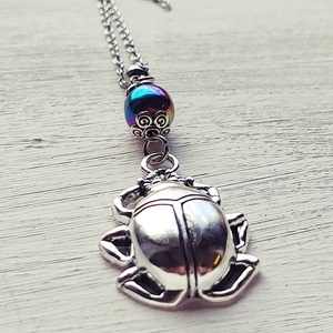 Szkarabeusz amulett - újjászületés - ékszer - nyaklánc - medálos nyaklánc - Meska.hu