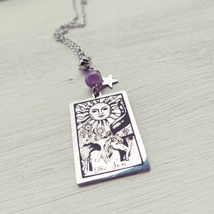 Tarot kártya amulett - Nap - ékszer - nyaklánc - medálos nyaklánc - Meska.hu