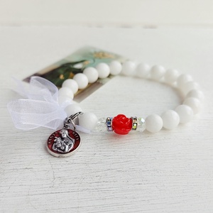 Rózsás Szent Rita karkötő - ékszer - karkötő - charm karkötő - Meska.hu