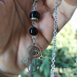 Fatima keze, védelmező amulett - ékszer - nyaklánc - medálos nyaklánc - Meska.hu