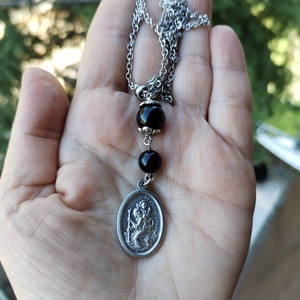 Szent Kristóf amulett - ékszer - nyaklánc - medál - Meska.hu