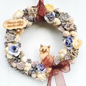 Cicás kopogtató  - otthon & életmód - dekoráció - ajtó- és ablak dekoráció - ajtódísz & kopogtató - Meska.hu