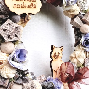 Cicás kopogtató  - otthon & életmód - dekoráció - ajtó- és ablak dekoráció - ajtódísz & kopogtató - Meska.hu