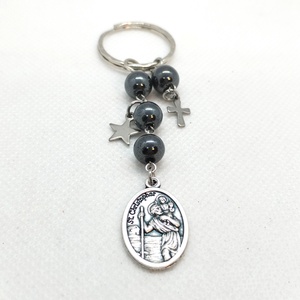 Szent Kristóf amulett - táska & tok - kulcstartó & táskadísz - táskadísz - Meska.hu