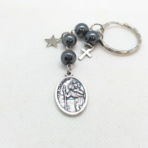 Szent Kristóf amulett - táska & tok - kulcstartó & táskadísz - táskadísz - Meska.hu