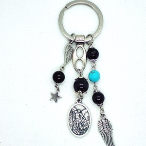 Mihály arkangyal amulett - mindig nálad - táska & tok - kulcstartó & táskadísz - kulcstartó - Meska.hu
