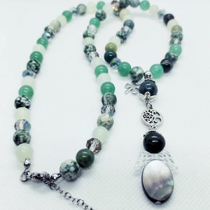 Szerencsehozó angyal amulett, Ékszer, Nyaklánc, Medálos nyaklánc, Ékszerkészítés, Ez az amulett a szerencse, a bőség és a védelmező angyali energia különleges ötvözete. A zöld ásván..., MESKA