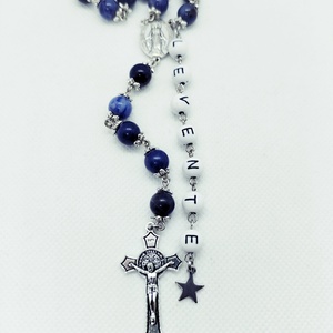 Kisfiú rózsafüzér - keresztelőre  - otthon & életmód - vallás - lánc & füzér - Meska.hu