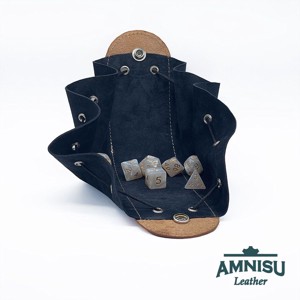 Bézs - kékes fekete bőr 2in1 szütyő és kockatálca M3019-6013 - játék & sport - szerepjáték - Meska.hu