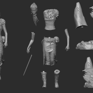 Senua - Hellblade - művészet - makett, modell - Meska.hu