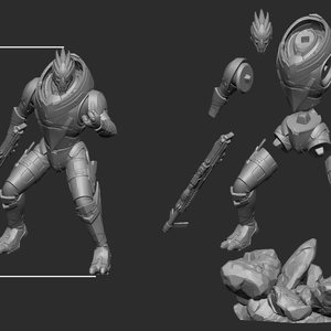 Garrus Vakarian - Mass Effect - művészet - makett, modell - Meska.hu