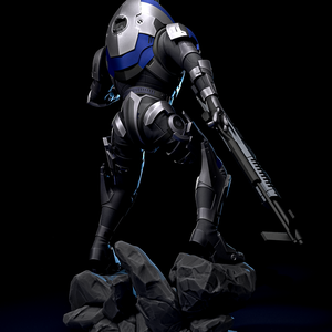 Garrus Vakarian - Mass Effect - művészet - makett, modell - Meska.hu