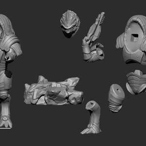 Urdnot Wrex - Mass Effect - művészet - makett, modell - Meska.hu