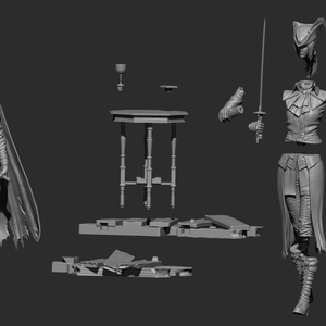 Lady Maria - Bloodborne - művészet - makett, modell - Meska.hu