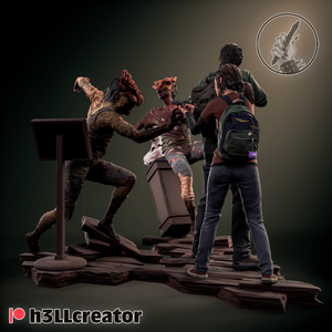 Joel and Ellie diorama - The Walking Dead - művészet - makett, modell - Meska.hu