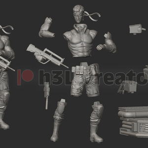 Solid Snake - Metal Gear Solid - művészet - makett, modell - Meska.hu
