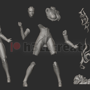 Liara - Mass Effect - művészet - makett, modell - Meska.hu