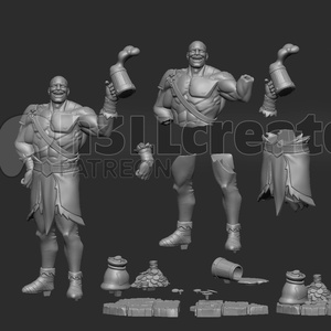 Grog és Pike - Legend of Vox Machina - művészet - makett, modell - Meska.hu